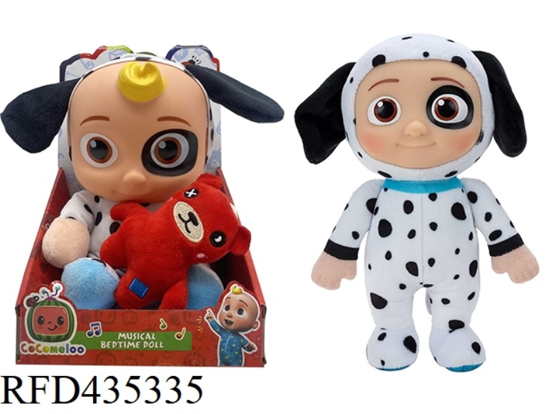 14 INCH VINYL HEAD COTTON BODY COCOMELON SUPER BABY WITH THEME MUSIC 4 DIFFERENT THEME MUSIC AND CHR