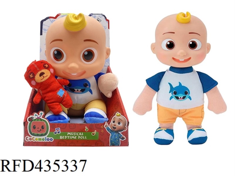 14 INCH VINYL HEAD COTTON BODY COCOMELON SUPER BABY WITH THEME MUSIC 4 DIFFERENT THEME MUSIC AND CHR