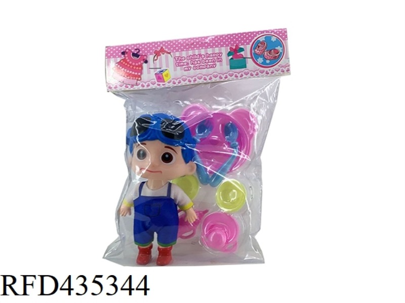 7 INCH SOLID COCOMELON WITH CUTLERY SET