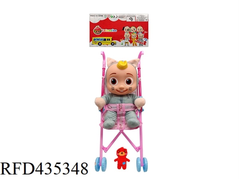14 INCH VINYL HEAD COTTON BODY COCOMELON SUPER BABY WITH THEME MUSIC 4 DIFFERENT THEME MUSIC AND CHR