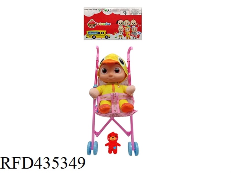 14 INCH VINYL HEAD COTTON BODY COCOMELON SUPER BABY WITH THEME MUSIC 4 DIFFERENT THEME MUSIC AND CHR