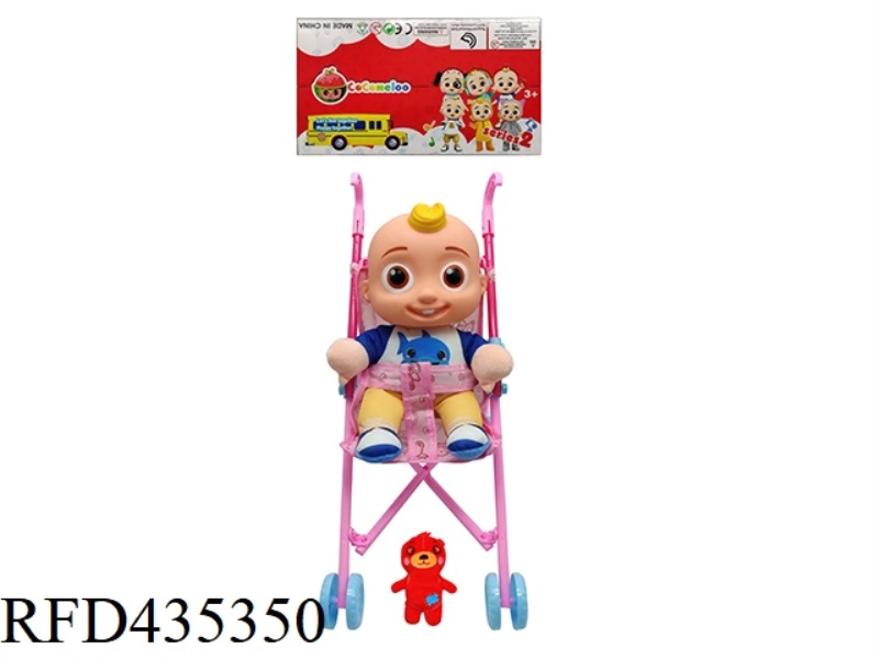 14 INCH VINYL HEAD COTTON BODY COCOMELON SUPER BABY WITH THEME MUSIC 4 DIFFERENT THEME MUSIC AND CHR