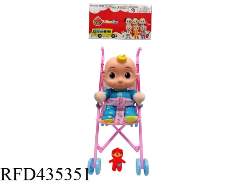 14 INCH VINYL HEAD COTTON BODY COCOMELON SUPER BABY WITH THEME MUSIC 4 DIFFERENT THEME MUSIC AND CHR
