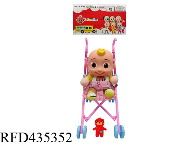 14 INCH VINYL HEAD COTTON BODY COCOMELON SUPER BABY WITH THEME MUSIC 4 DIFFERENT THEME MUSIC AND CHR