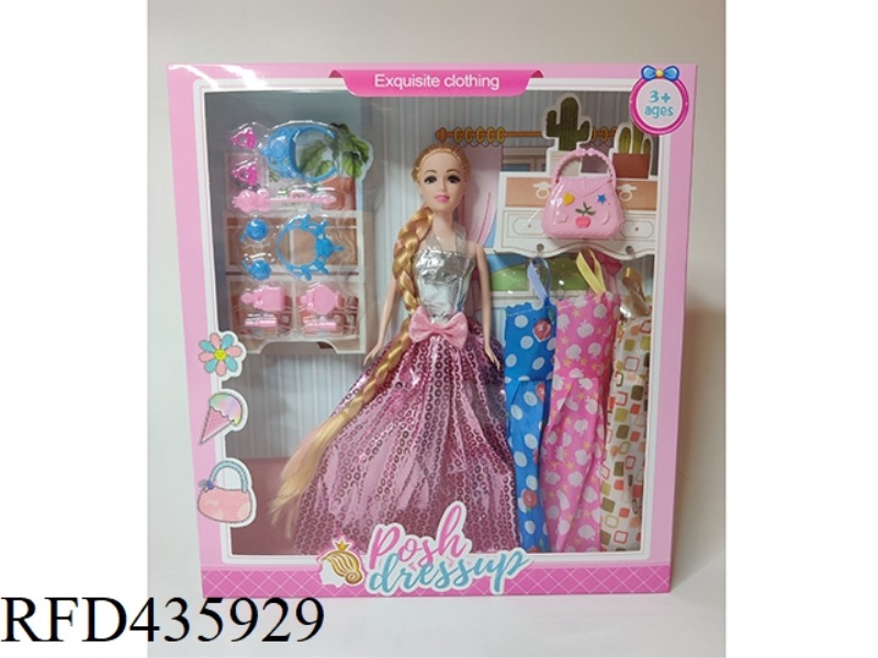 11 INCH 9-JOINT REAL LENGTH BARBIE + ACCESSORIES