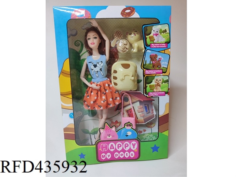 11 INCH 12 JOINT SOLID BARBIE + CAT SUIT