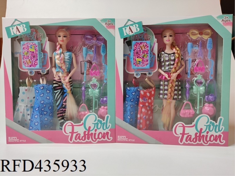 11 INCH 9-JOINT REAL BODY LENGTH DEBATE FASHION GIRL BARBIE + ACCESSORIES + SKIRT 2 MIXED