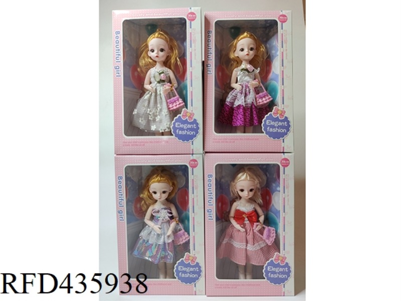 12 INCH MULTI JOINT LOLLY DOLL WITH FOUR MIXED BAGS