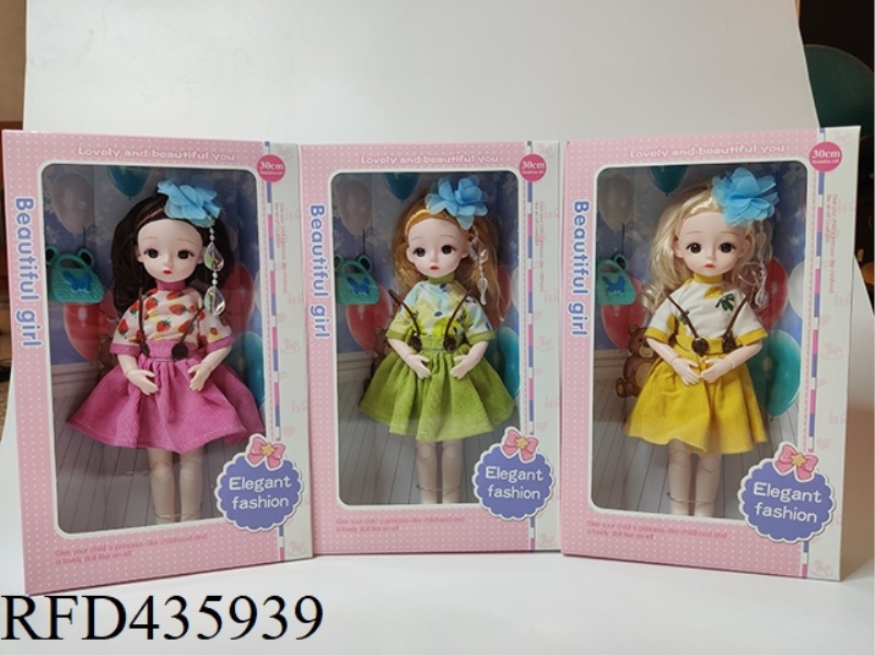 12 INCH MULTI JOINT LOLLY DOLL WITH 3 BAGS