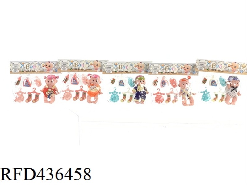 5-INCH ENAMEL SMALL COLOR BABY WITH BLISTER