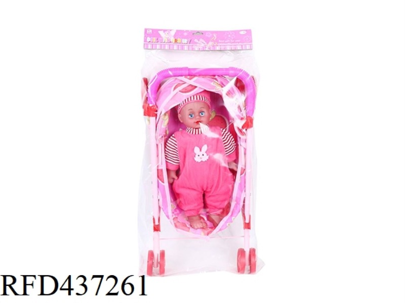 14 INCH COTTON FILLED BOY WITH IRON CART