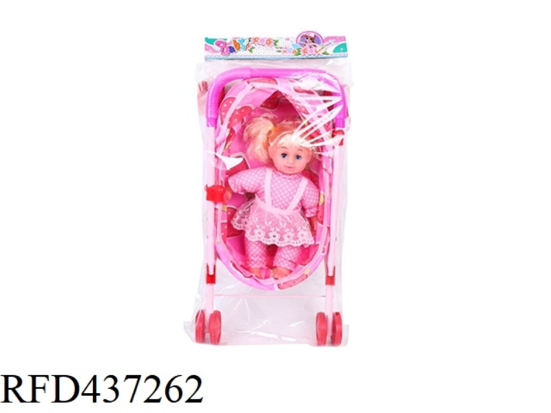 12 INCH GIRL WITH STRAWBERRY TROLLEY