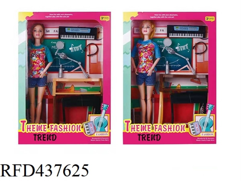 11.5-INCH 12-JOINT SOLID BODY BIOLOGY TEACHER BARBIE WITH BIOLOGICAL EQUIPMENT