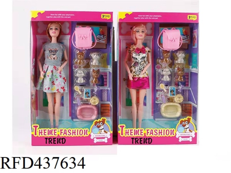 11.5 INCH 12 JOINT SOLID PET BARBIE WITH PET SUIT