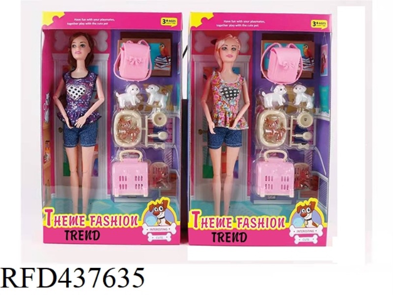 11.5 INCH 12 JOINT SOLID PET BARBIE WITH PET SUIT