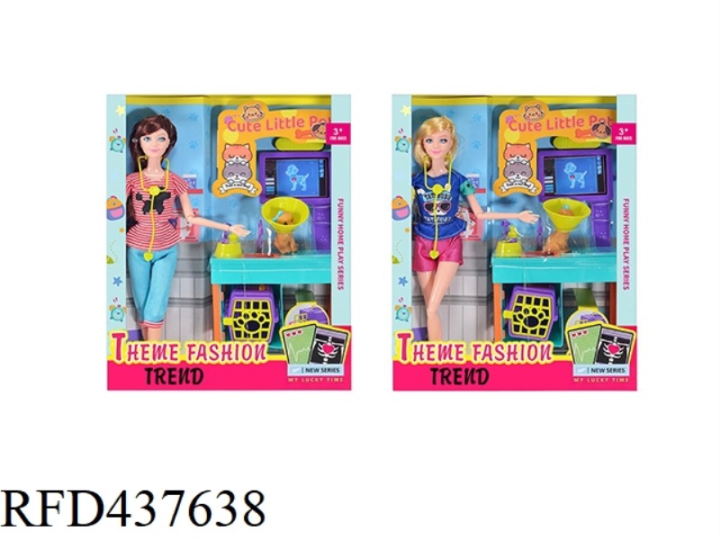 11.5 INCH 12 JOINT SOLID PET BARBIE WITH PET SUIT