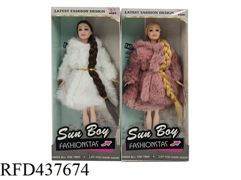 11.5 INCH SOLID PLUSH FASHION LONG HAIR BARBIE 2 MIXED