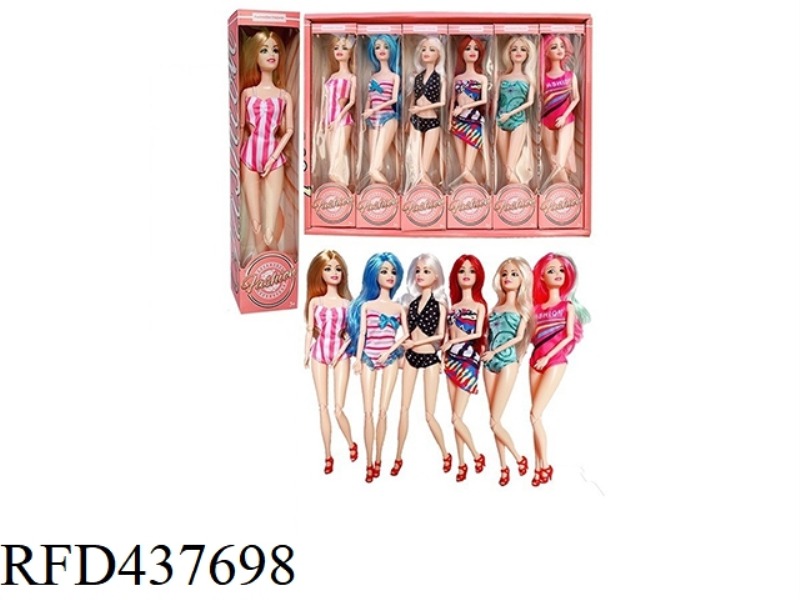 11.5 INCH 12 JOINTS SOLID SWIMSUIT BARBIE 6 STYLES 12PCS MIXED