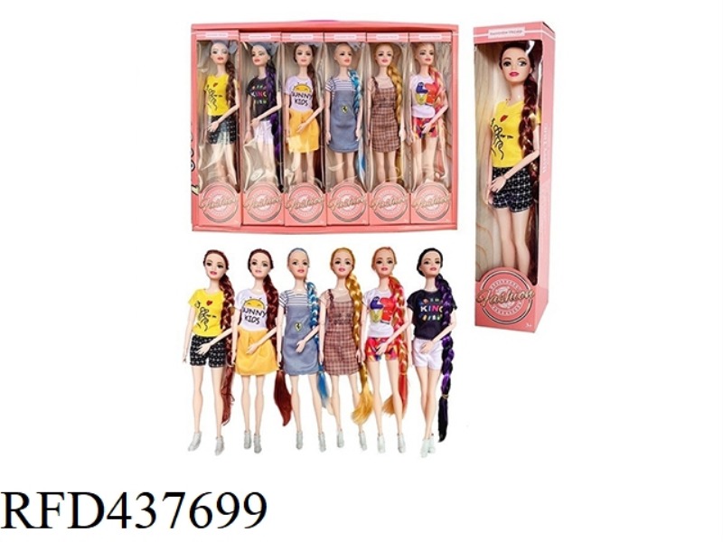 11.5 INCH 9 JOINTS SOLID COUPLE BARBIE 6 STYLES 12PCS MIXED