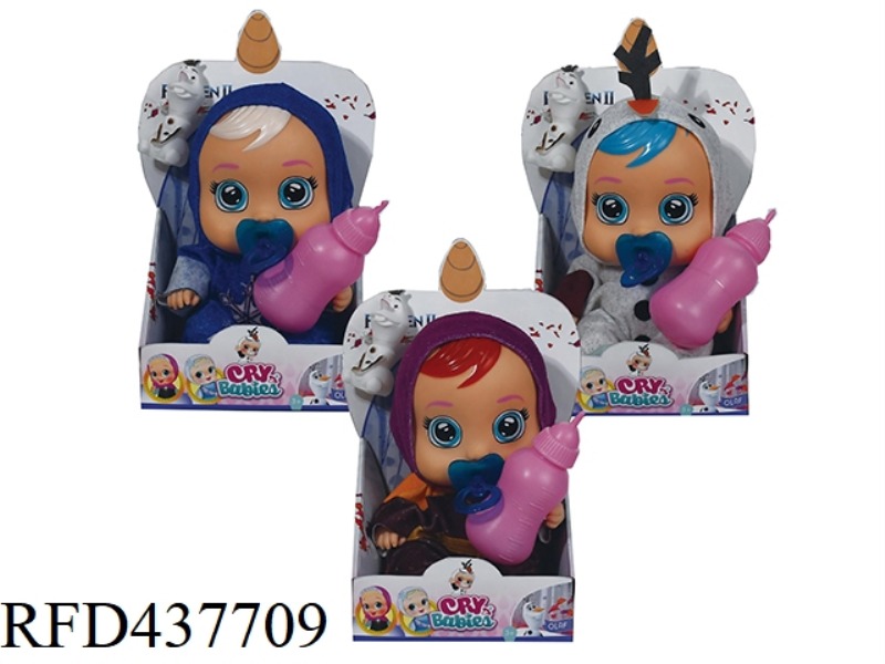 14 INCH SNOW PRINCESS FULL BODY VINYL CRYING DOLL WITH SNOW BABY BOTTLE WITH 4 SOUND MUSICAL INSTRUM