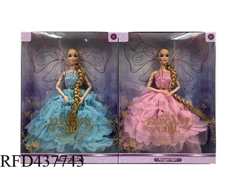 11.5 INCH SOLID BODY TWO MIXED SOLID BODY FLOWER DRESS WEDDING BARBIE