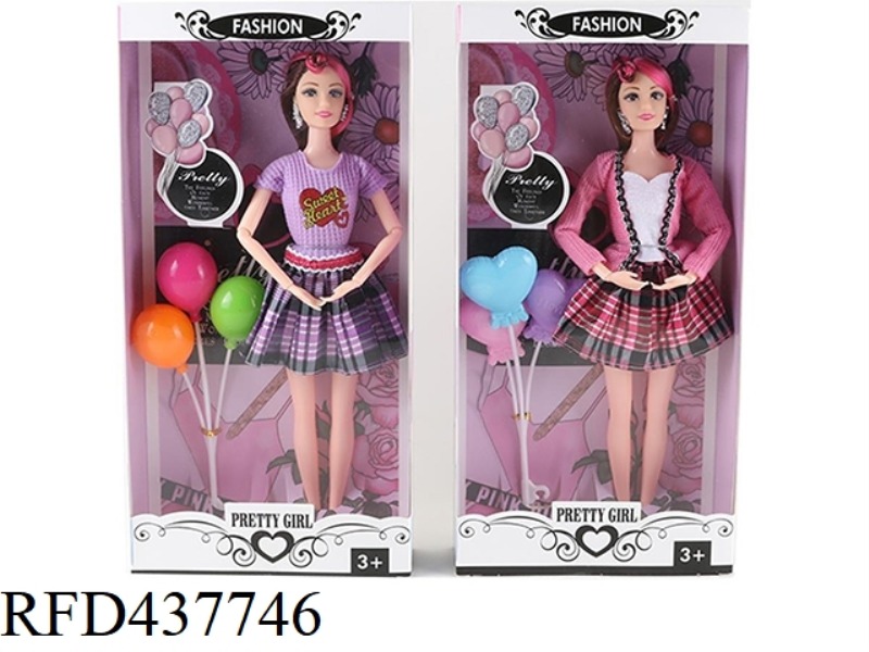 11.5 INCH 12 JOINTS SOLID FASHION BARBIE WITH ACCESSORIES