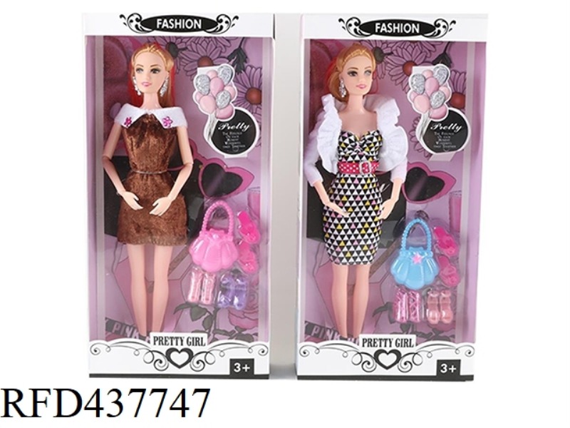 11.5 INCH 12 JOINTS SOLID FASHION BARBIE WITH ACCESSORIES
