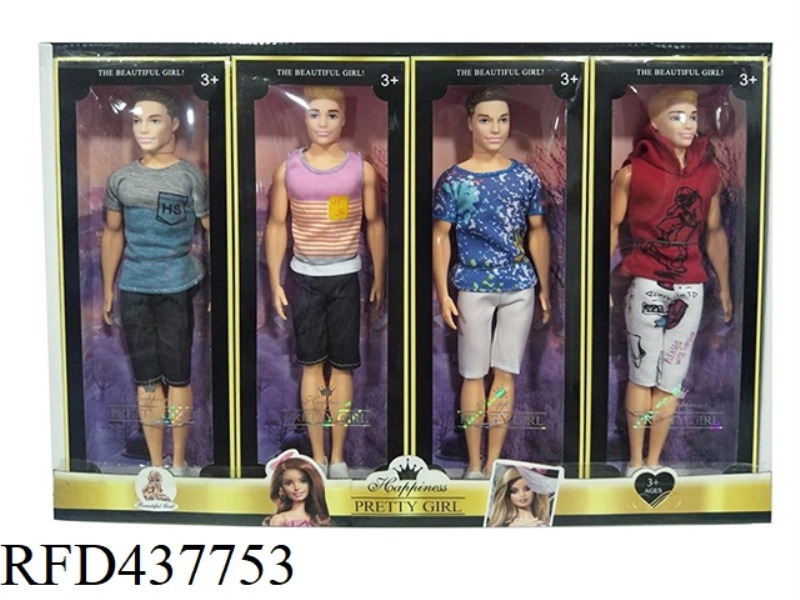 11.5 INCH SOLID BODY FASHION TREND MEN FOUR MIXED 4PCS
