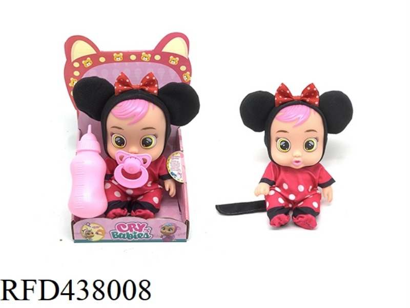 (MINNIE) 10 INCH VINYL CRYING DOLL CAN DRINK WATER, REALLY TEARS