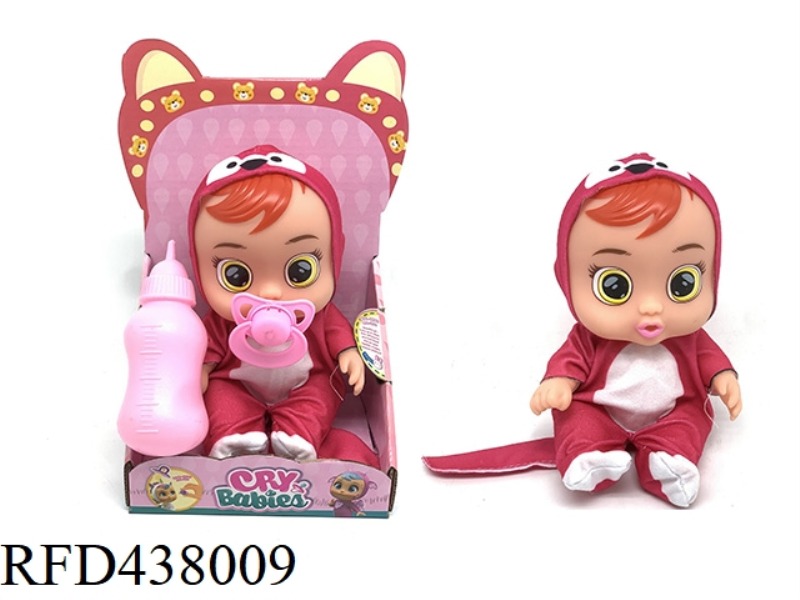 (PINK BIRD) 10 INCH VINYL CRYING DOLL CAN DRINK WATER REALLY TEARS