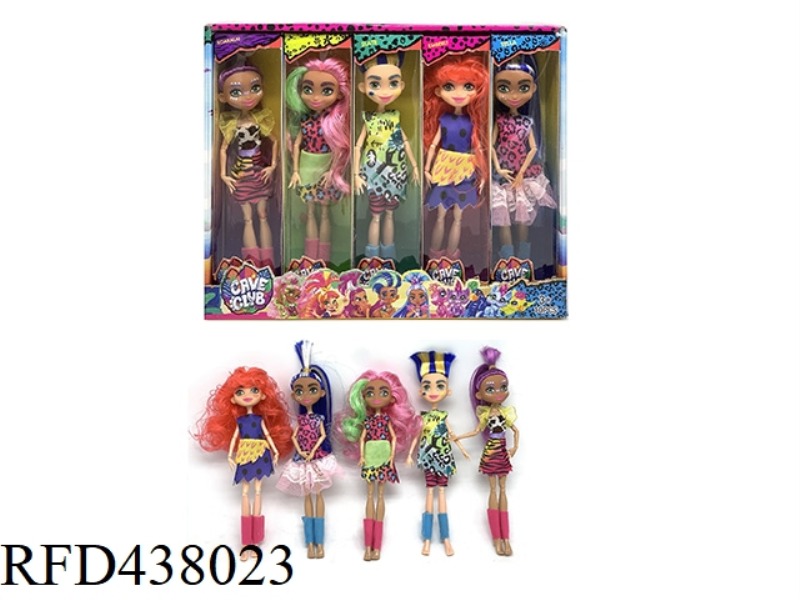 10 INCH 12 JOINT SOLID BODY CAVE CLUB CAVE CLUB DOLL (5 MIXED 10PCS)