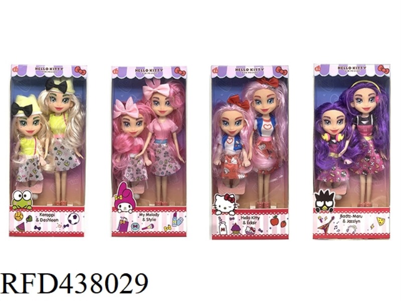 DOUBLE 9 INCH + 6 INCH SOLID BODY BARBIE CONTACT SERIES (4 MIXED)