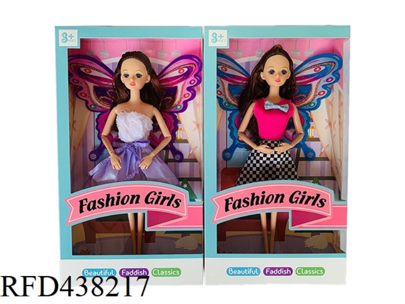 11.5 INCH SOLID BODY 9 JOINTS FASHION KERR BUTTERFLY BARBIE 2 MIXED