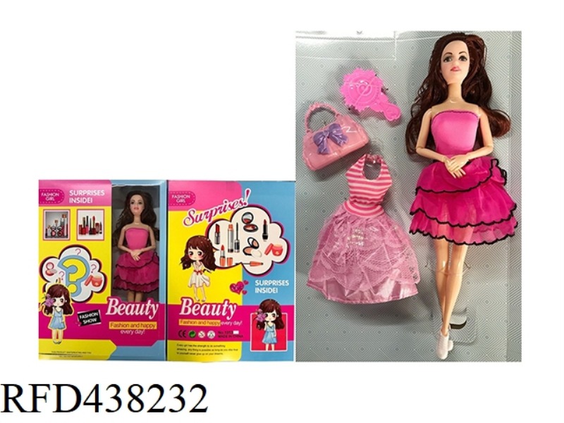 11.5 INCH SOLID BODY 9 JOINT FASHION BARBIE WITH VARIOUS ACCESSORIES