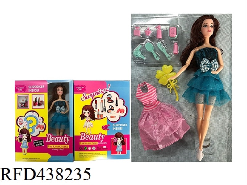 11.5 INCH SOLID BODY 9 JOINT FASHION BARBIE WITH VARIOUS ACCESSORIES
