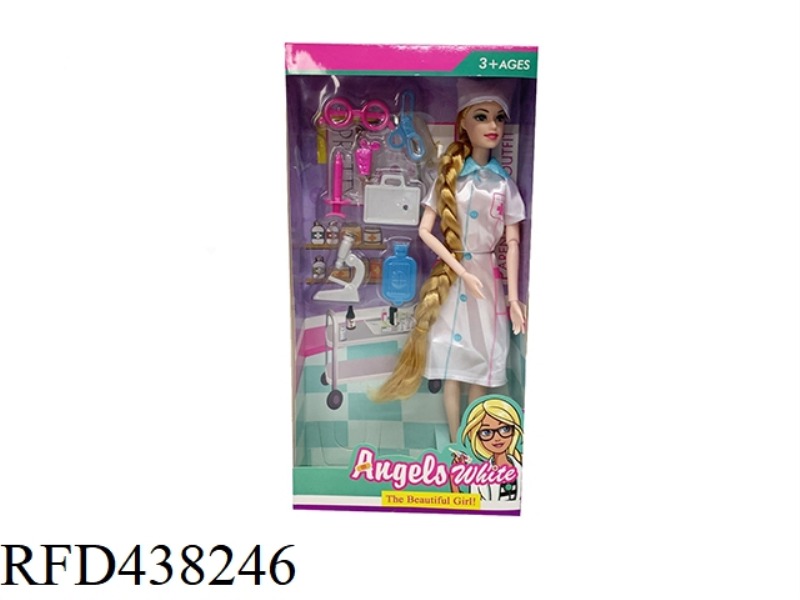 11.5 INCH WINDOW BOX SOLID NURSE BARBIE