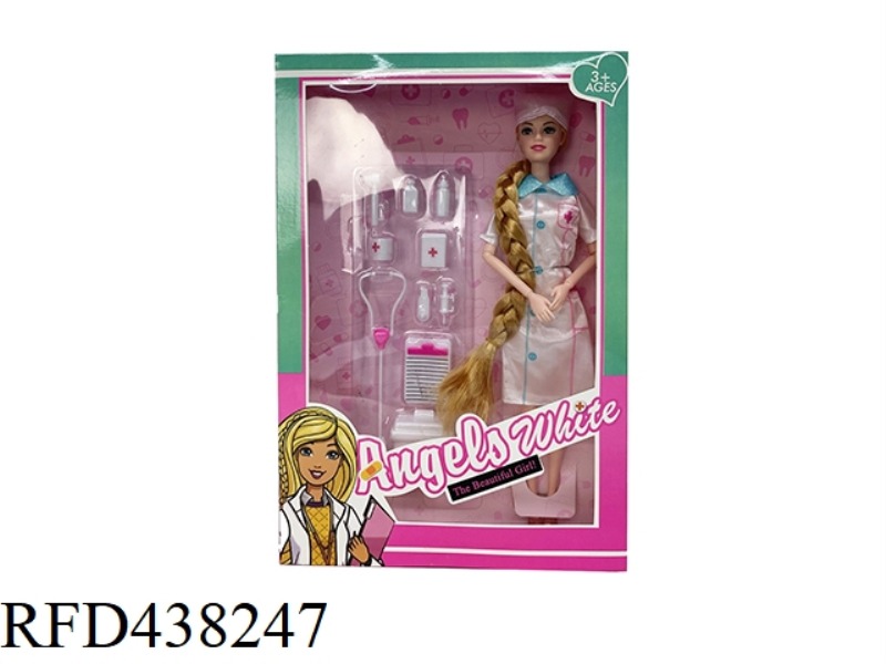 11.5 INCH WINDOW BOX SOLID NURSE BARBIE