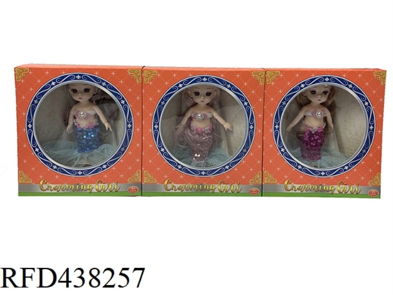 6 INCH WINDOW BOX SOLID BODY MULTI-JOINT 3D EYE FASHION MERMAID FAT BOY