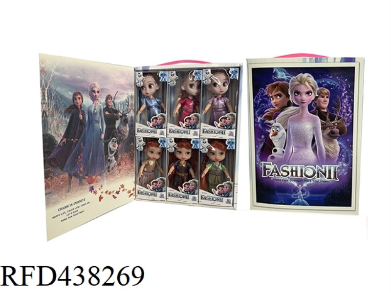 5 INCH FLIP DISPLAY BOX SOLID FROZEN PRINCESS 6PCS
