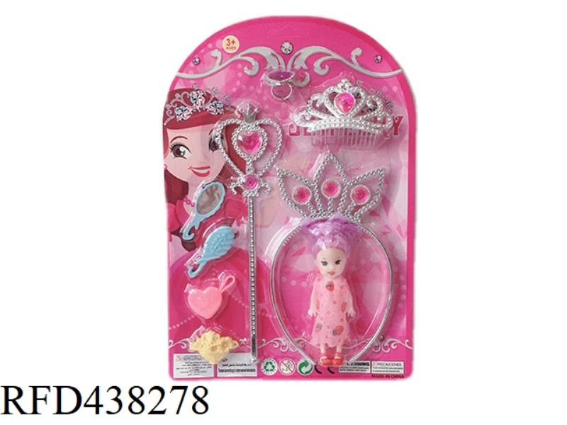 RANDOM COLOR 3 INCH DOLL JEWELRY SET