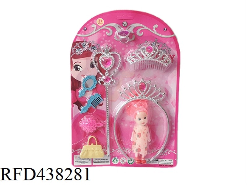 RANDOM COLOR 3 INCH DOLL JEWELRY SET