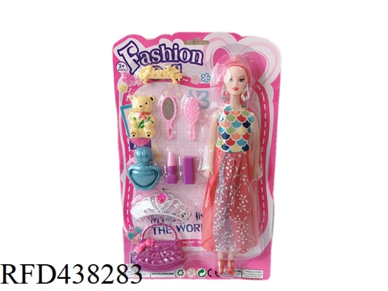 RANDOM COLOR 3 INCH DOLL JEWELRY SET