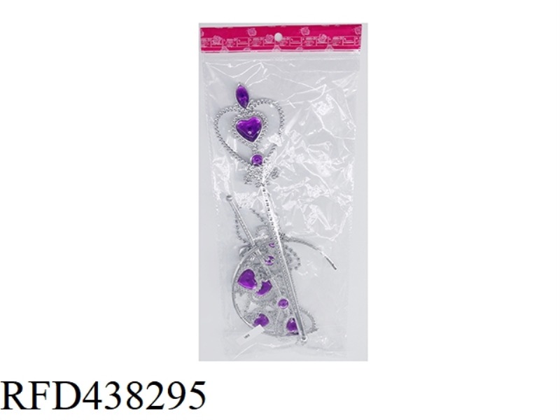 GIRLS JEWELRY SET PURPLE PLATING 6PCS
