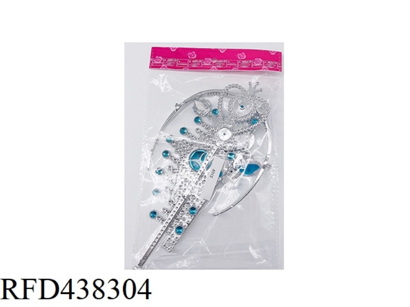 CROWN + WALKING STICK MATCHING BLUE BELT ACCESSORIES PLATING