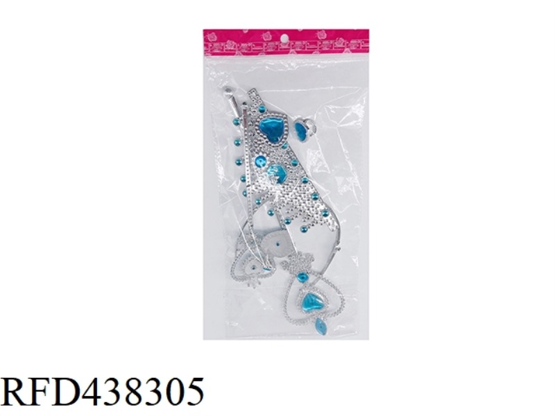 CROWN + WALKING STICK MATCHING BLUE BELT ACCESSORIES PLATING