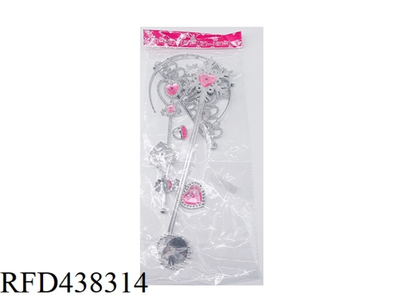 PINK CROWN JEWELRY 6 PIECE PLATING