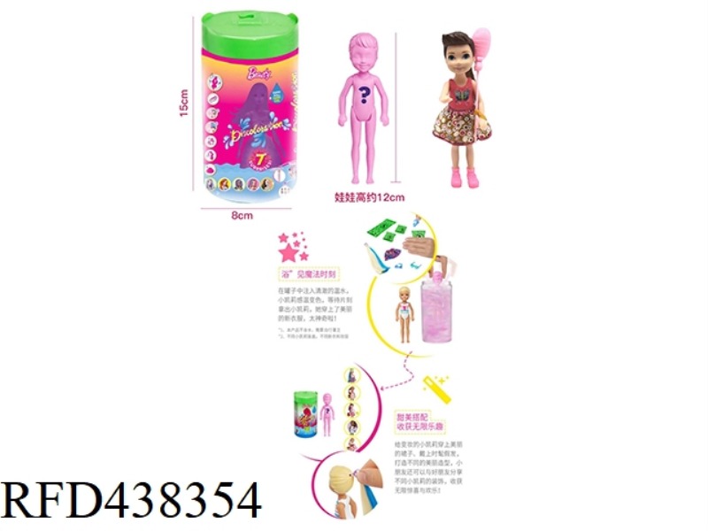 THE SECOND GENERATION 5-INCH SOLID BODY COLORFUL COLOR-CHANGING KELLY THEME. WITH PLASTIC CLOTHES WI