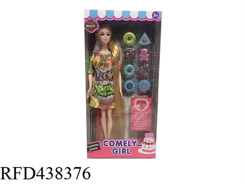 11.5 INCH LIVE FASHION BARBIE WITH DONUT BLISTER ACCESSORIES
