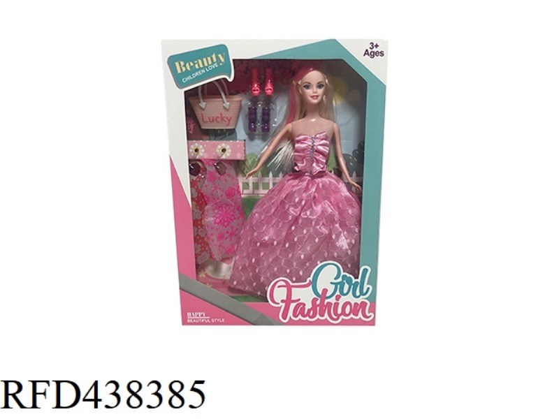 11.5 INCH SOLID BODY WEDDING DRESS LIVE HAND BARBIE WITH SHOES BLISTER AND BAG