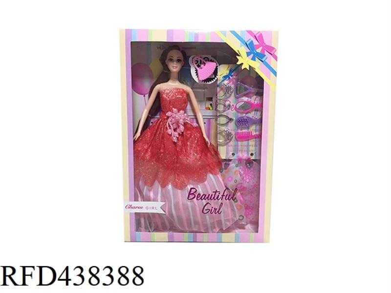 11.5 INCH SOLID BODY WEDDING DRESS LIVE HAND BARBIE WITH COMB MIRROR BLISTER AND SMALL BAG